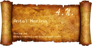Antal Nerina névjegykártya